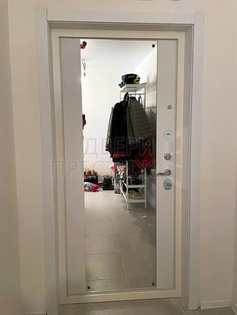 Дверь Лабиринт Trendo Максимум с зеркалом - Белый софт - фото внутри