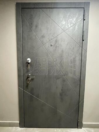 Дверь АСД Дуэт Б в цвете Белый матовый - фото снаружи