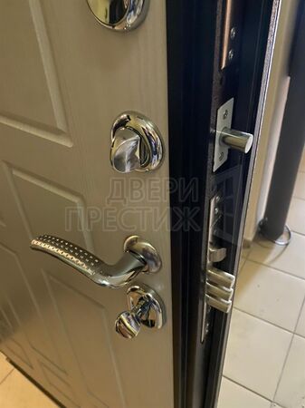 Дверь Termo-door Вертикаль венге Престиж в цвете беж матовый - фото замков и фурнитуры