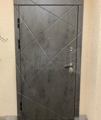 Дверь Termo-door Лучи бетон Лучи в цвете белый - фото снаружи 2