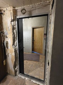 Дверь Termo-door Твист black Зеркало фацет черный кварц - фото внутри
