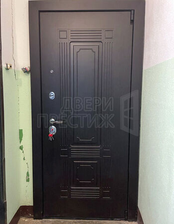 Дверь АСД Викинг с зеркалом в цвете беленый дуб - фото снаружи