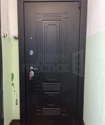 Дверь АСД Викинг с зеркалом в цвете беленый дуб - фото снаружи
