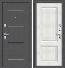 Дверь Браво Porta S 104.К32 Антик Серебро и Bianco Veralinga