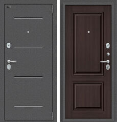 Дверь Браво Porta S 104.К32 Антик Серебро и Wenge Veralinga