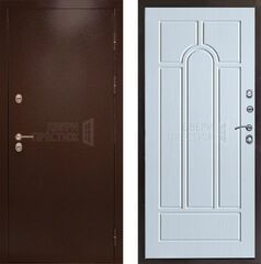 Дверь Termo-door Сибирь Антик медный Арка в цвете белое дерево с терморазрывом