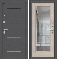 Дверь Браво Porta S 104.П61 Антик Серебро и Cappuccino Veralinga