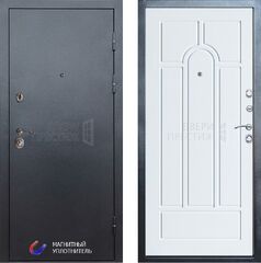Дверь Termo-door Техно графит Арка в цвете белое дерево