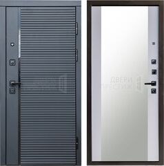 Дверь Termo-door Black Line Зеркало в цвете Белый софт