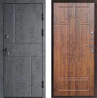 Дверь Termo-door Вертикаль бетон Арка в цвете дуб