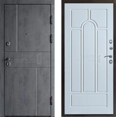 Дверь Termo-door Вертикаль бетон Арка в цвете белое дерево