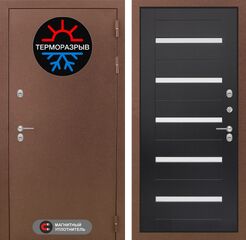 Дверь Лабиринт Термо Магнит 01 - Венге, стекло белое