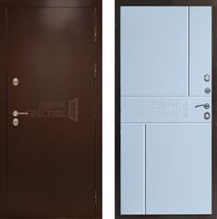 Дверь Termo-door Сибирь Антик медный Горизонт в цвете белый с терморазрывом