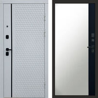 Дверь Termo-door Simple white Зеркало фацет черный кварц